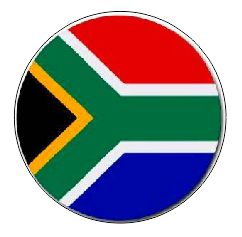 Button Magnet South African Flag