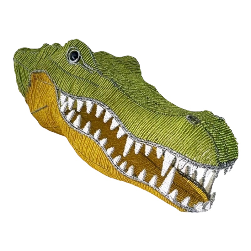Beaded Crocodile Head