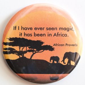 Button Magnet African Proverb Elephants