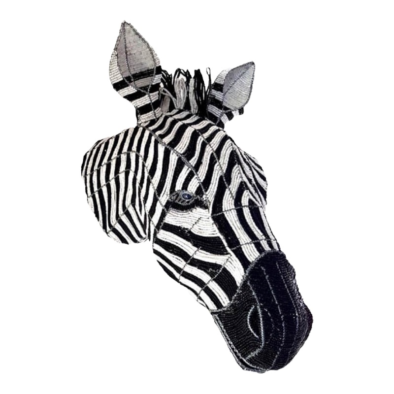 Beaded Zebra Head