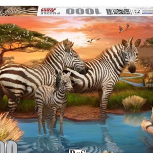 Zebra Family 1000pc Puzzle