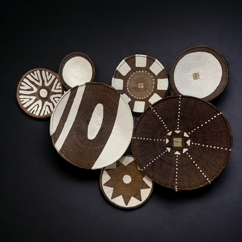 Tonga Basket Painted 45cm