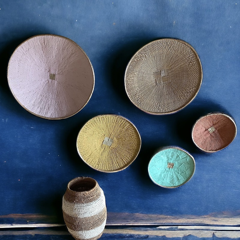 Tonga Basket Painted 35cm