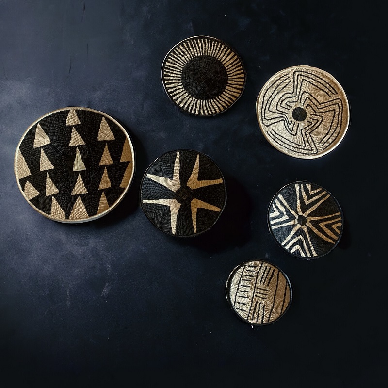 Tonga Basket Painted 20cm