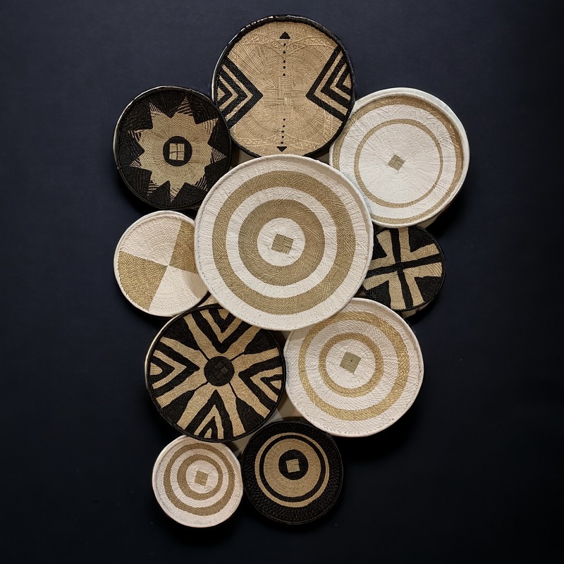 Tonga Basket Painted 50cm