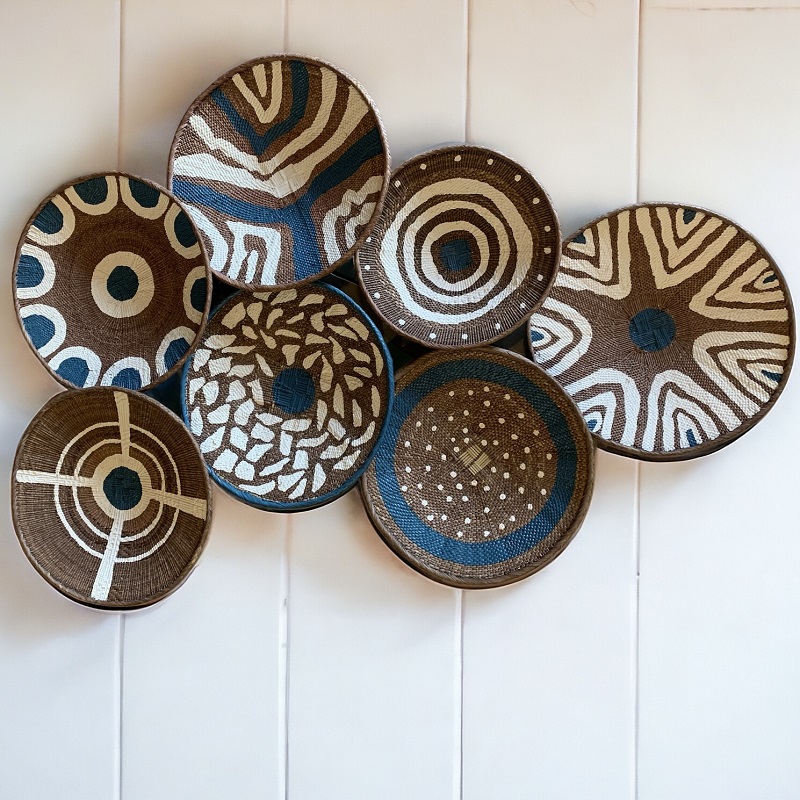 Tonga Basket Painted 30cm