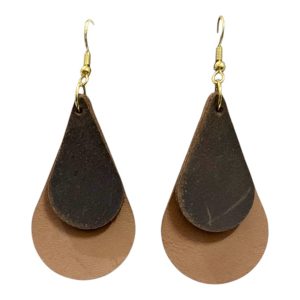 Bianca Leather Tear Drop Earrings