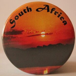 Button Badge Sunset Water