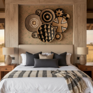 Tonga painted basket set 8pcs