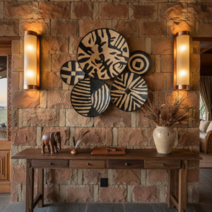 Tonga painted basket set 5pcs