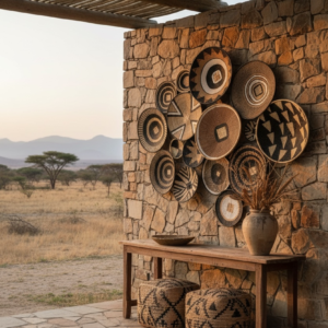 Tonga painted basket set 16pcs