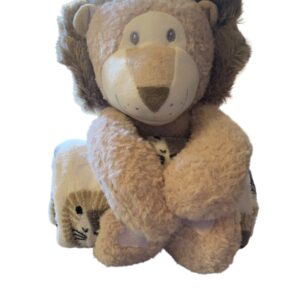 Lion Fluffy Blanket Toy Patterned
