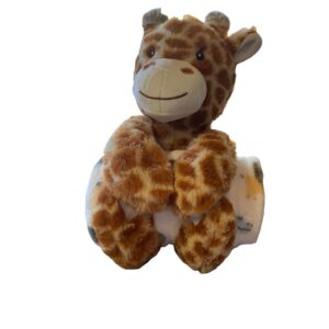 Giraffe Fluffy Blanket Toy Patterned