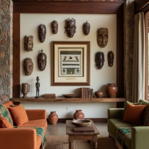 Vintage framed Ndebele beaded apron