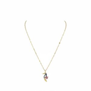 18k Gold plated necklace with a hornbill pendant