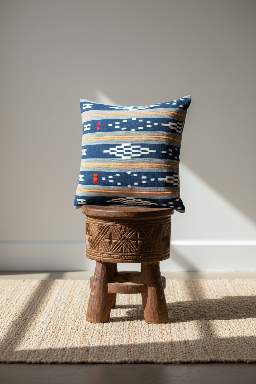 African Baule Mudcloth Pillow Cover 55cm - Image 7