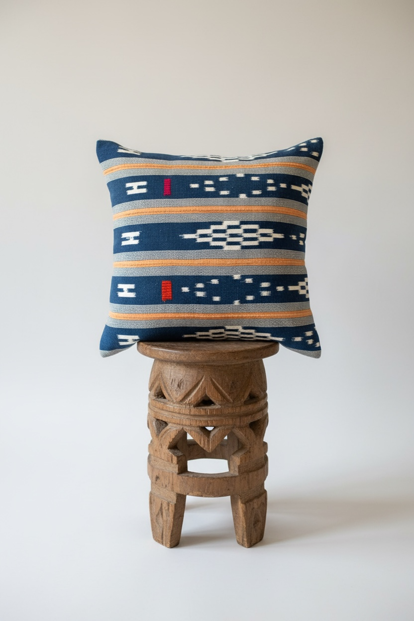 African Baule Mudcloth Pillow Cover 55cm - Image 5