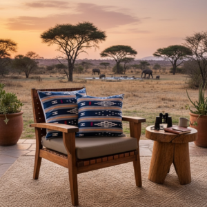 African Baule Mudcloth Pillow Cover 55cm