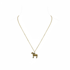 18k Gold plated necklace with a zebra pendant