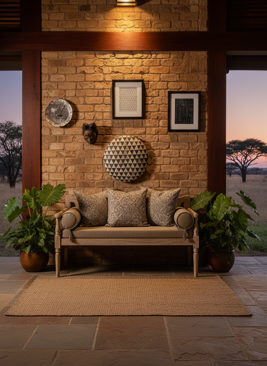 African Mudcloth Wall Art Framed - Image 4