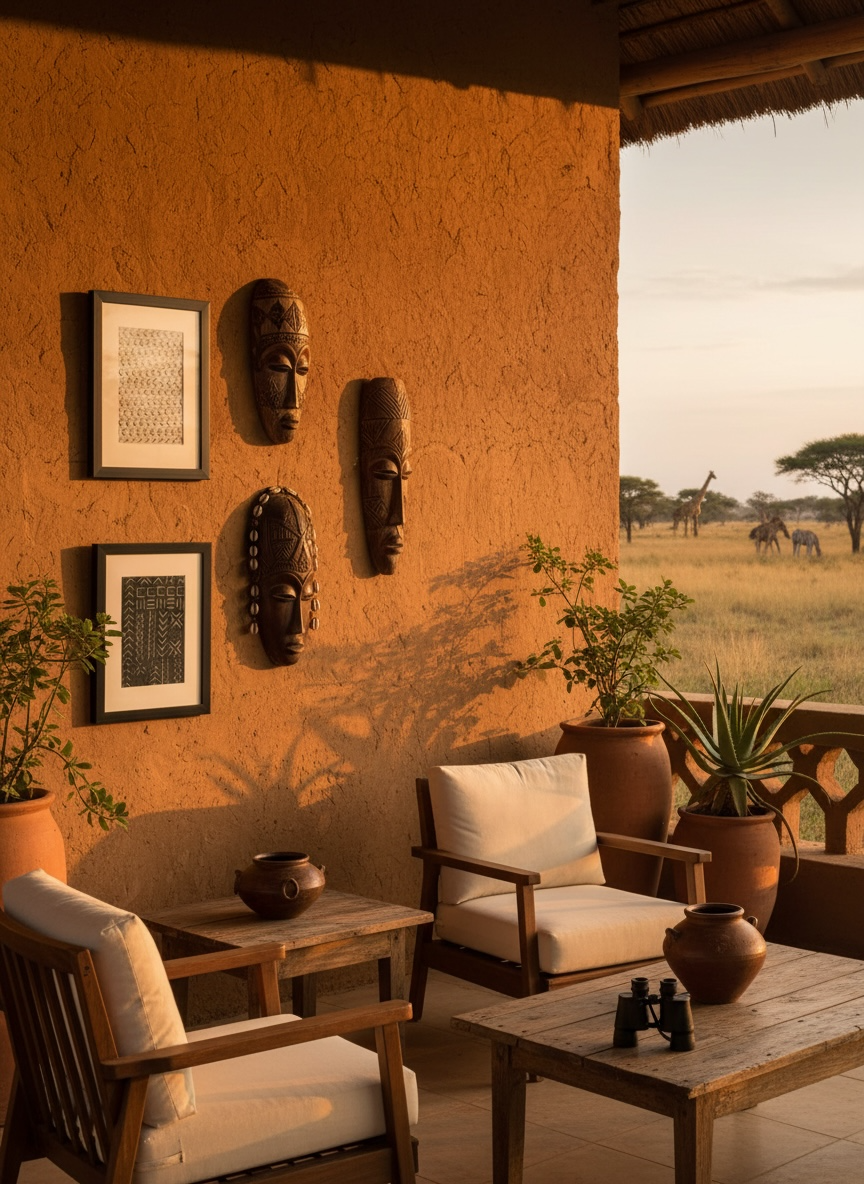 African Mudcloth Wall Art Framed - Image 3