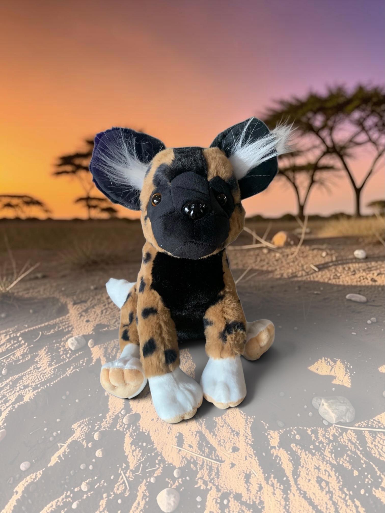 Wild Dog Sitting 30cm
